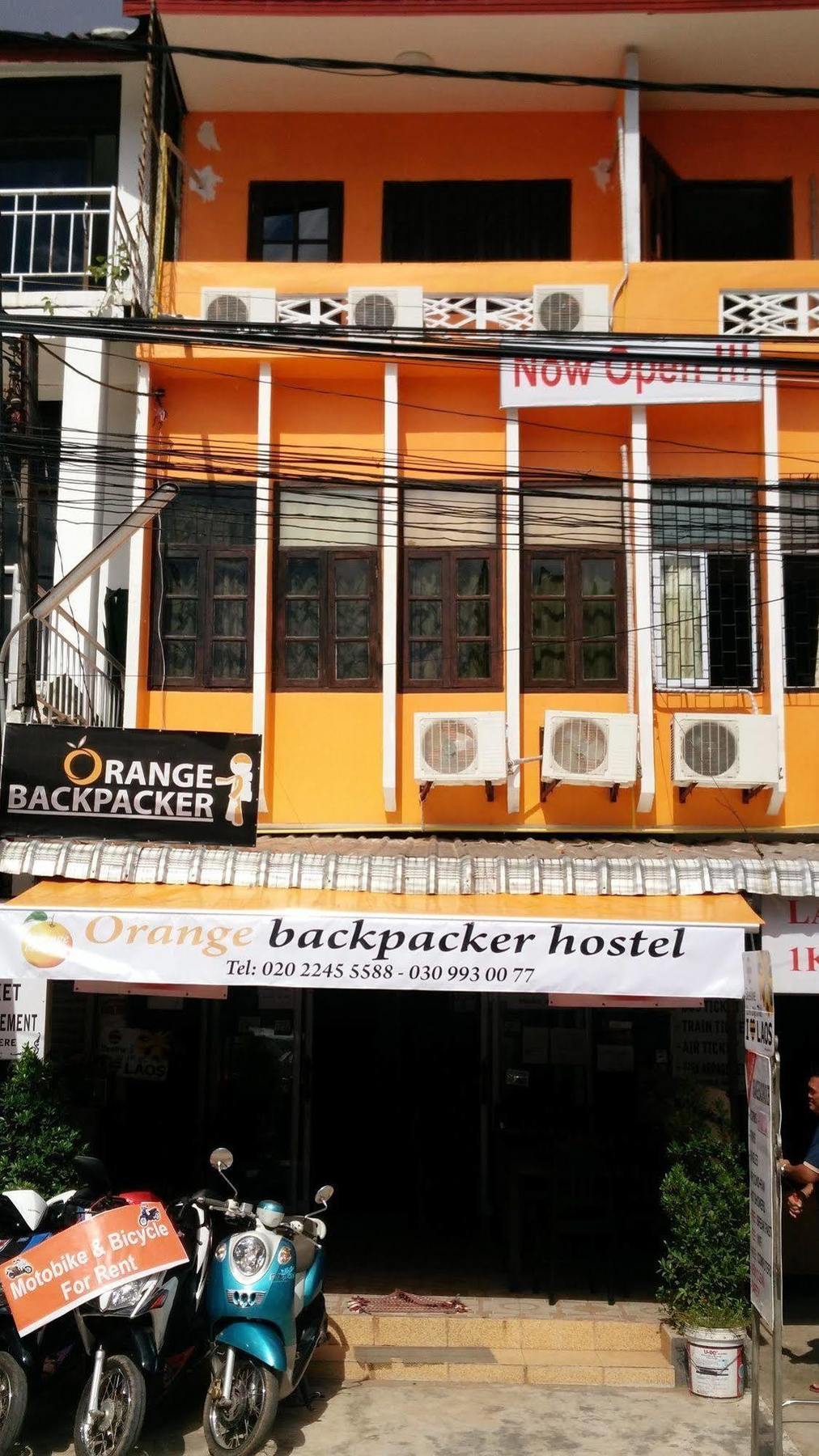 Orange Backpacker Hostel Vientiane Bagian luar foto